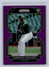 2022 Panini Prizm #174 Domingo Acevedo Purple Prizm SP RC Tier II Athletics