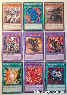 Yu-Gi-Oh! 9er Set Albaz Fusion Albion Feindkontrolle Poly De FUSION NM NEU! 