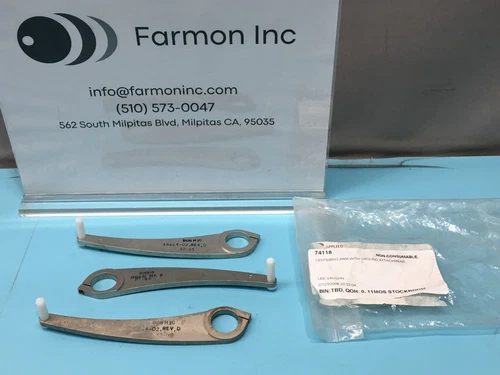 LOT OF 3 ASML 38464-02 CENTERING ARM WITH GROUND ATTACHMENT DEVICE, 153759