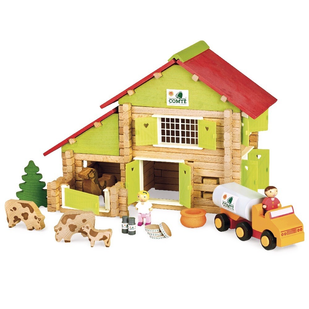 Filtro A Contea IN Legno A Build Con Camion 180 Pezzi - Jeujura 8054