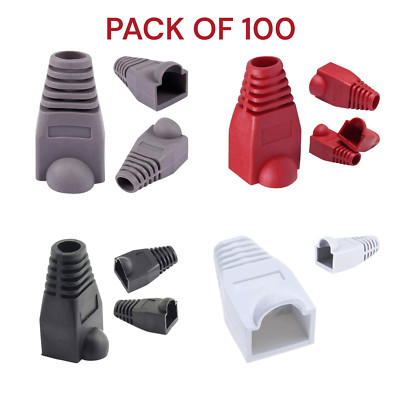 RJ45 Cat5e Cat6 Ethernet Netzwerk LAN Kabel Stecker Boot Cover STIEFEL 100 STCK UK
