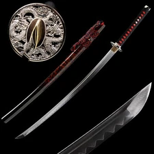 Handmade Full Tang Katana Samurai Sword Sharp T10 Carbon Steel Clay Tempered