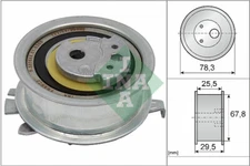 INA 531 0825 10 Tensioner Pulley, Timing Belt for Audi, Seat, Skoda, VW
