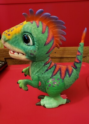 Furreal Friends Munchin Rex Baby Dino Pet tested Working Toy Dinosaur Green