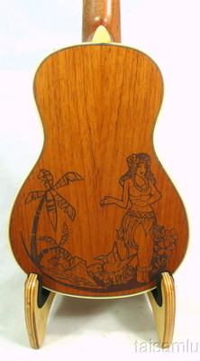 Alulu solid mahogany concert ukulele,Laser hawaiian hula girl,hard case, HU712