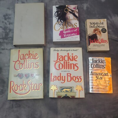 Jackie Collins Book Lot of Lady Boss, Rock Star, American Star, 