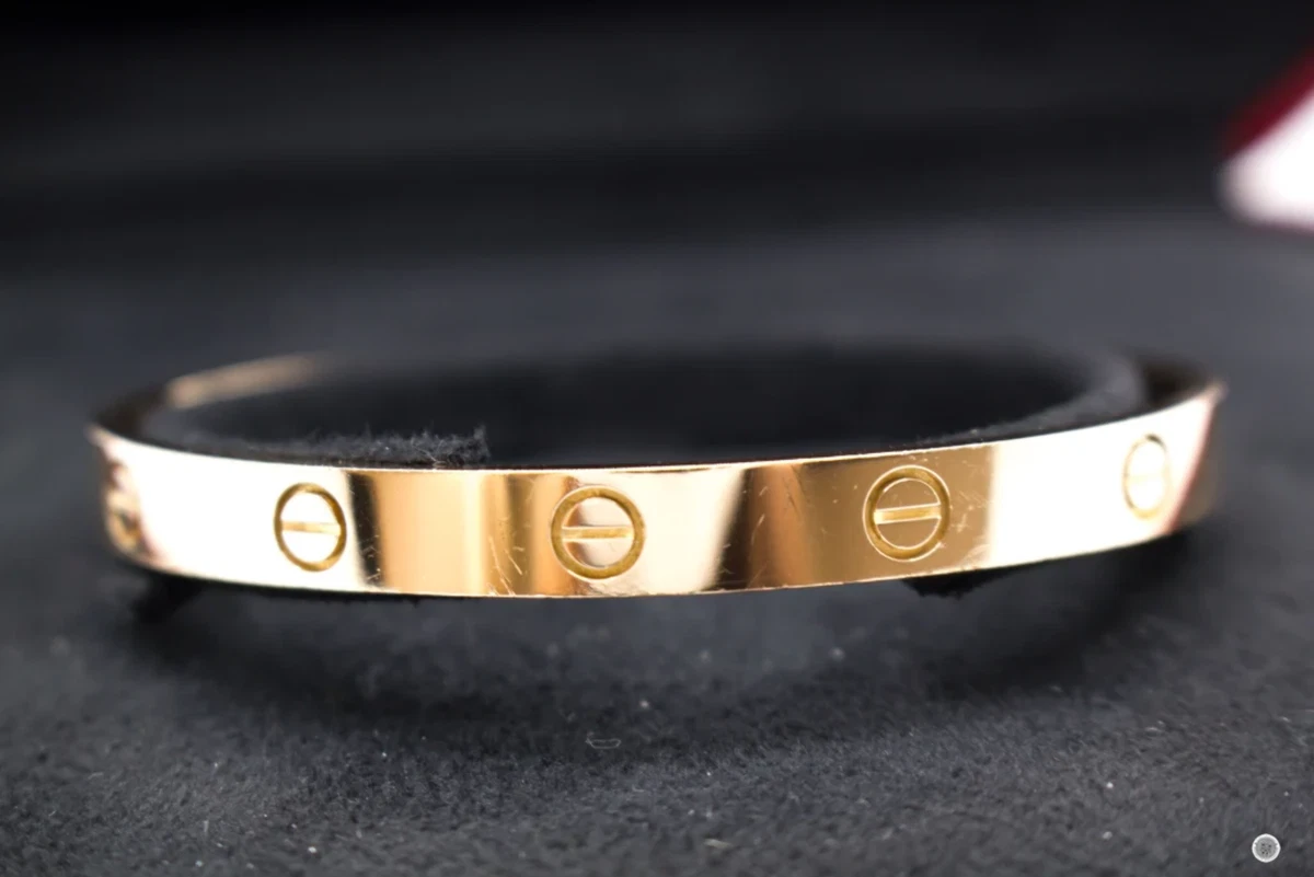 Cartier 18K Yellow Gold SM Love Bracelet Size 17 | eBay