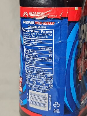 2004 Pepsi Wild Cherry Great New Taste Full Sealed 2 Liter Bottle