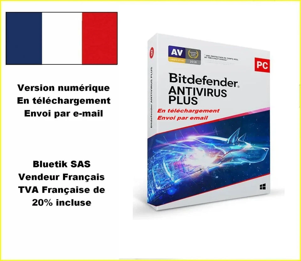 Bitdefender Antivirus Plus - 3 PC licence valable 2 ans