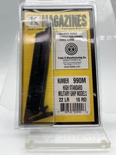 High Standard .22 LR Magazine Military Grip Models Triple K 990M 10 Round Mag