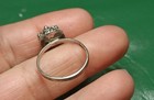 Vtg Taxco Mexico LM Eagle 2 Sterling Silver 3/8" H Dainty Turquoise Dome Ring(6) — photo 8