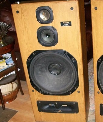 sharp tower speakers