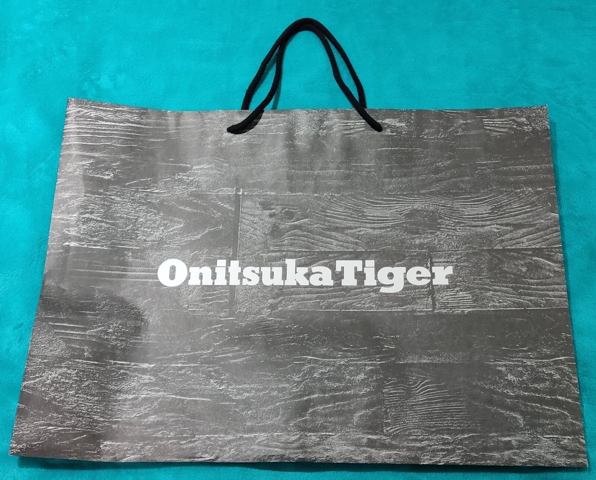 Onitsuka Tiger Paper Shopping Carrier Gift Bag Tote Black XL