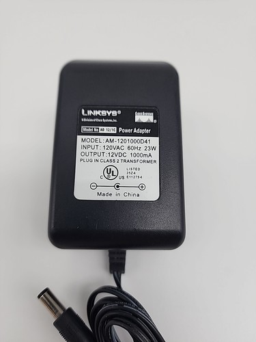 Linksys Power Cord Adapter AD12/1C Model D12-1A Output 12VDC - Picture 2 of 3