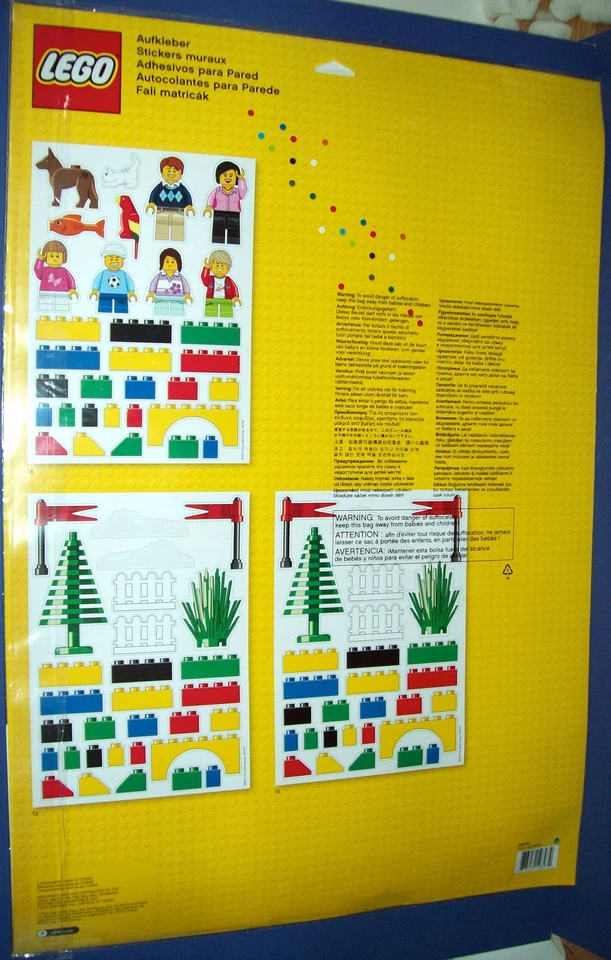 LEGO 850797 LARGE WALL MINI Figure Wall Decoration STICKERS NEW bricks Kids room - Image 2 of 2