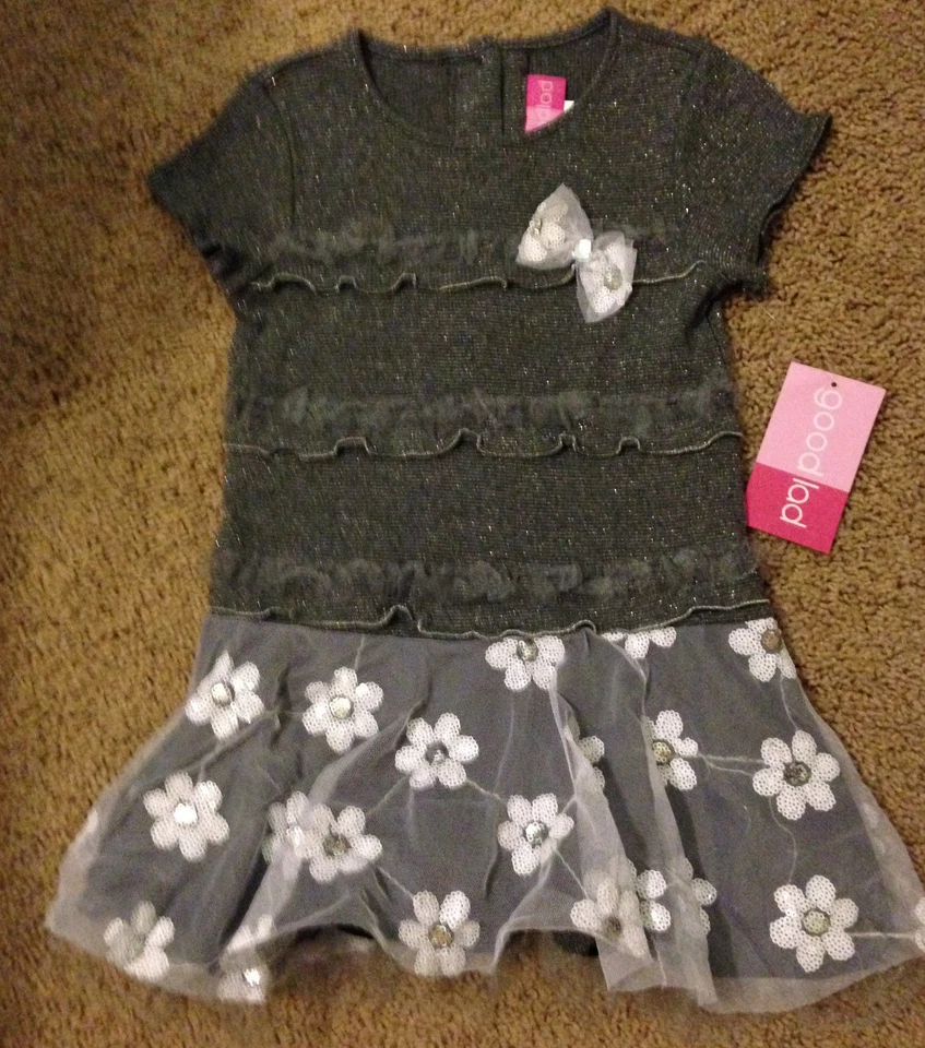 Vestido túnica y legging Sophie Rose lentejuelas encaje floral conjunto venta al por menor $50 4 5 6 Foto 2 de 4