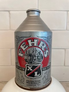 Fehr's XL Crowntainer Beer Can Frank Fehr Brewing Louisville KY Excellent cond