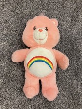 Vintage Care Bears Cheer Bear 2003 Kenner 13  Pink Plush Talks WORKS see video