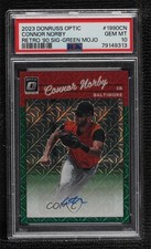 2023 Panini Donruss Green Mojo Prizm 11/15 Connor Norby PSA 10 GEM MT Auto 0q21