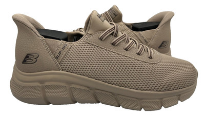 Skechers Men's Slip-Ins BOBS B Flex Critical Edge Shoes Taupe Size:8.5 119S