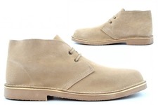 Mens Leather Boots Desert Boots Size 13 Size 14 Size 15 Real Suede Leather Stone