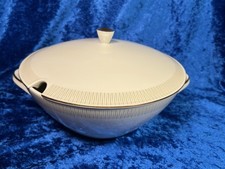 Seltmann Weiden Barbara 31462 Terrine Aussparung Altweiß Gold Grün 60er Top