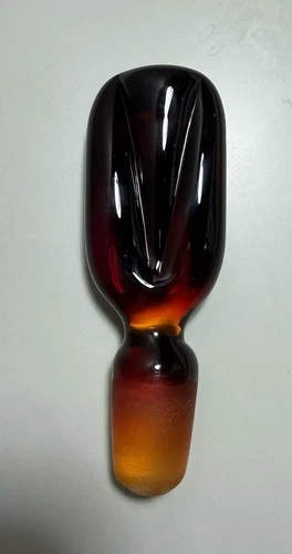 Blenko Glass Lollipop Stopper Only For Decanter 6944 In Tangerine