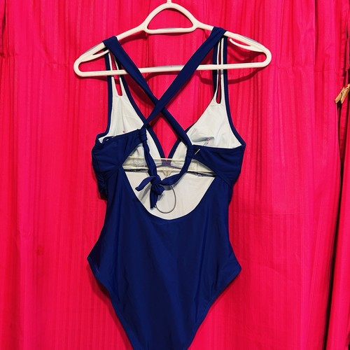 #8564 WOMENS PURPLE ONE PIECE BATHING SUIT SIZE M - Picture 4 of 6