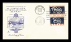 Dr Jim Stamps US & Canada Joint Issue FDC St. Lawrence Seaway Rose Craft