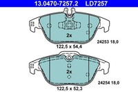 Bremsbelagsatz Scheibenbremse Hinten Ate 130470 72572 FÜR Mercedes BremsbelÄGe