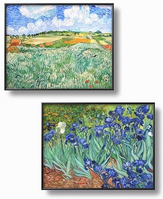 NIHO JIUMA 2pcs Van Gogh Diamond Painting Kits Full Drill Diamond Art Kit Canvas