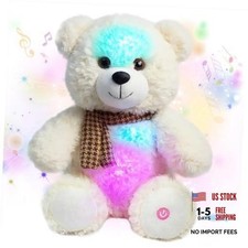 Glowing LED Light-up Toys Musical Plush Stuffed Animal  Nightlight Bear
