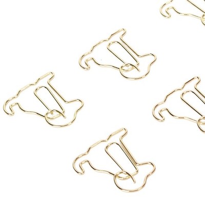 100x Dog Shape Paper Clips Improved Slip Resistance Rust Proof Reusable Meta SET