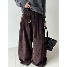 Korean Retro Wide-leg Trousers Women's New Casual Trousers Cotton Blend Pants