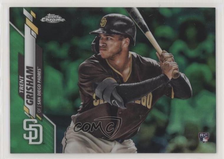 2020 Topps Chrome Green Refractor 75/99 Trent Grisham #101 4al