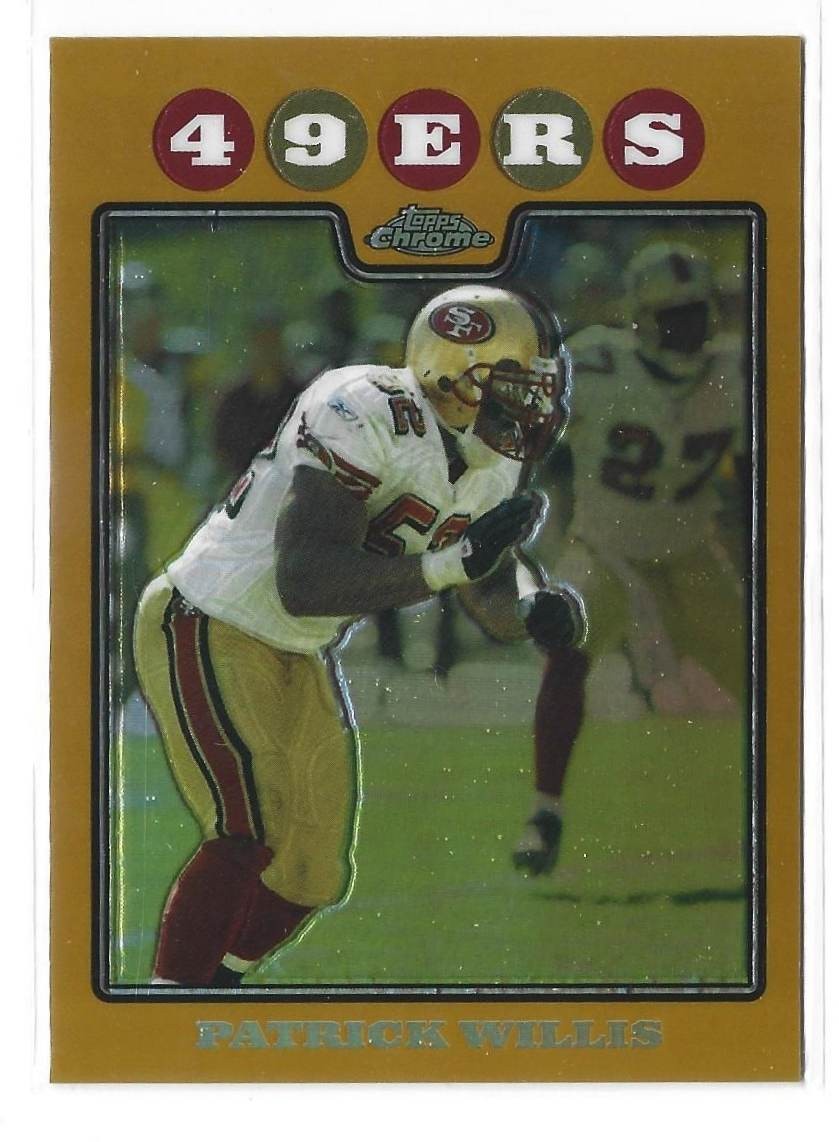 Patrick Willis 2008 Topps Chrome Gold Refractor #/199 #tc113