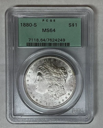 Morgan Silver Dollar  1880-S  MS64 (OGH)  Strong Strike