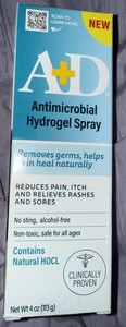 A+D Antimicrobial Hydrogel Spray, Heals Diaper Rash & Irritation, All Ages, 4oz