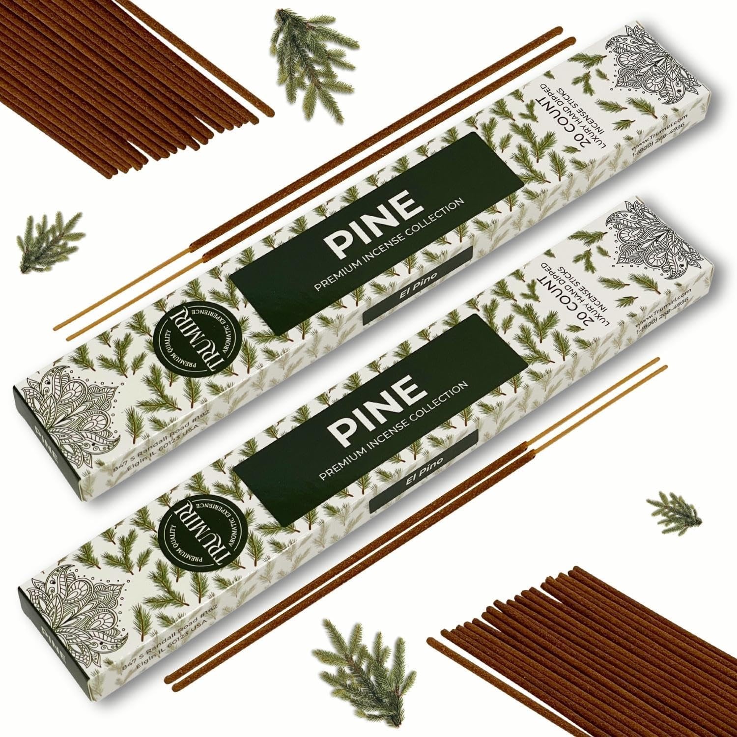 Pine Incense Sticks - Total 40 Insence-Sticks - Pack of 2 (40 Sticks), 
