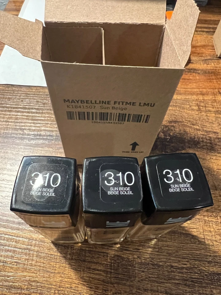 3x  Maybelline New York Fit Me Matte + Poreless Foundation Sun Beige 1 Oz #310 - Image 4 of 4