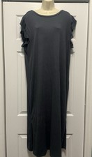 Ann Taylor Loft Gray Maxi Dress Womens Size XL Short Sleeve Classic