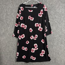 Tommy Hilfiger Sheath Dress Womens Size 12 Black floral
