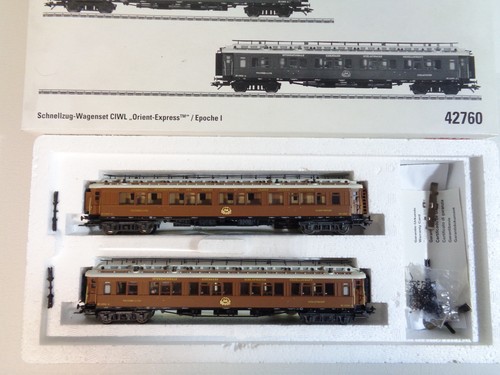 Juego de vagones de tren rápido Märklin H0 42760 CIWL Orient Express 2 piezas en embalaje original BH3558 | Zustand: Gebraucht