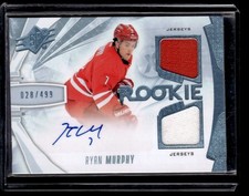 2013-14 SPx Rookie Autograph Dual Jersey Ryan Murphy Auto 028/499 Carolina