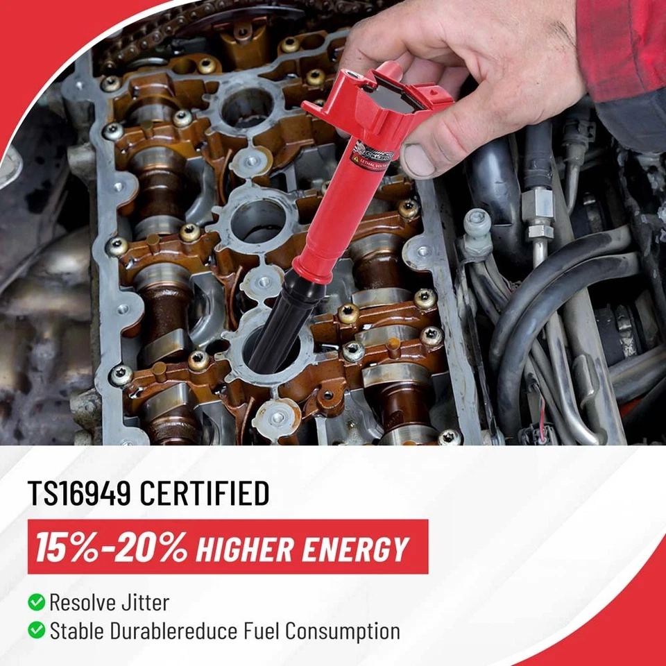 Paquete de 8 bobinas de encendido diestro y derecho para Ford F-150 F-250 Super Duty F-350 Super Duty 6,2 L Foto 2 de 4