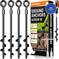 Ground Anchors Screw in Trampoline Anchors Heavy Duty Ground Anchors,Tent Stakes