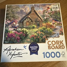 Abraham Hunter Cobblestone Creek Cork Board Puzzle, 1000 Pieces