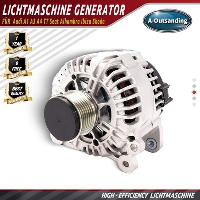 Lichtmaschine Generator 12V 140A Für Audi A1 A3 A4 TT Seat Alhambra Ibiza Skoda