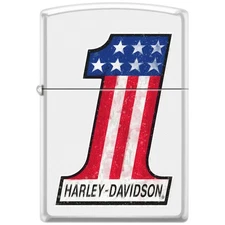 Zippo Lighter - Harley-Davidson #1 White Matte - 856410