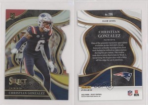2023 Select Club Level Red & Blue Prizm Die-Cut Christian Gonzalez Rookie RC